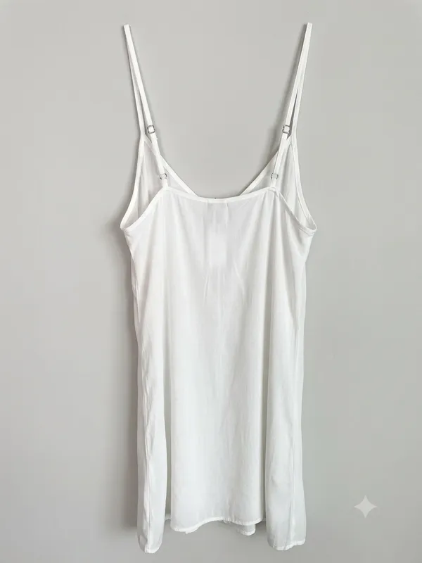 NWT Exquisite Free People V-Neck Mini Cami Tunic Off white S - Image 5