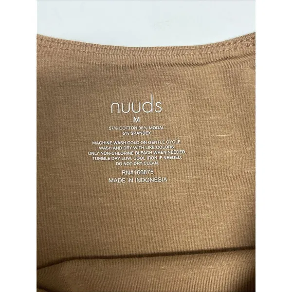 Nuuds Crewneck Sleeveless Heather Mocha/coffee Thong Bodysuit Snaps Medium NWOT - Image 10