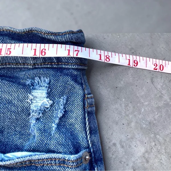 Kensie Jeans "The Skirt" | Vintage Luxe | Denim Mini Skirt | Distressed size 16 - Image 8