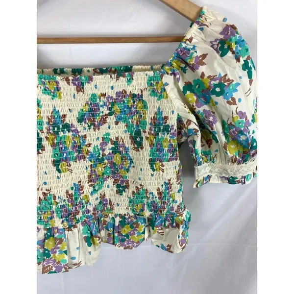 NWT River Island Smocked Floral Top size 12 / Medium - Image 3
