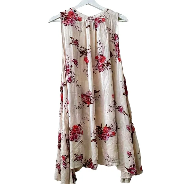 Free People Tree Swing Floral Sleeveless Tunic Mini Boho Dress S - Image 9