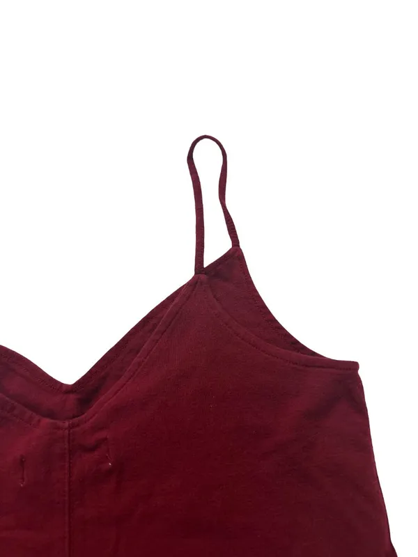 Hollister Burgundy Ribbed Sweetheart Cami Crop Top Tank Shirt Low Medium Women's - Image 10