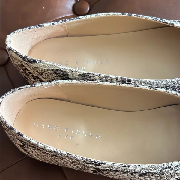Marc Fisher Women's Snake-Print Ballet Flats - Neutral - Image 4