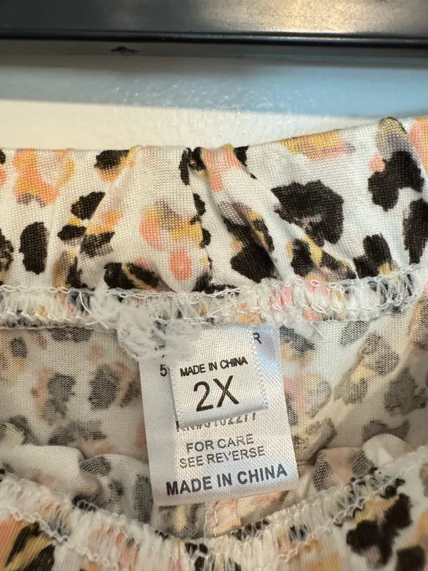 Animal print pajamas set 2X Pink - Image 6