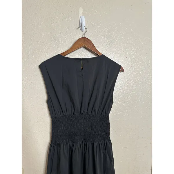Luxely Willow Dress in Meteorite Black size S Midi Smocked Waist - Image 8