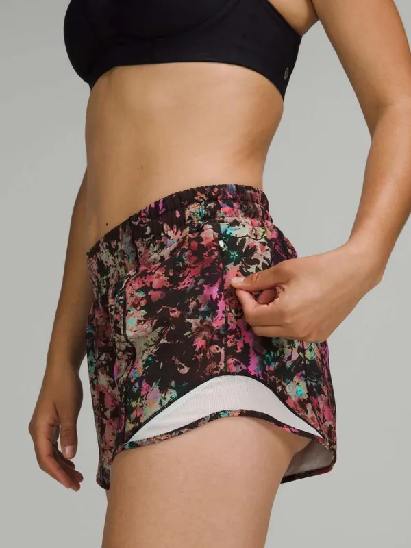 Lululemon Hotty Hot Short Stencil Blossom Red Multi Sheer Swift Ultra Light - Image 3