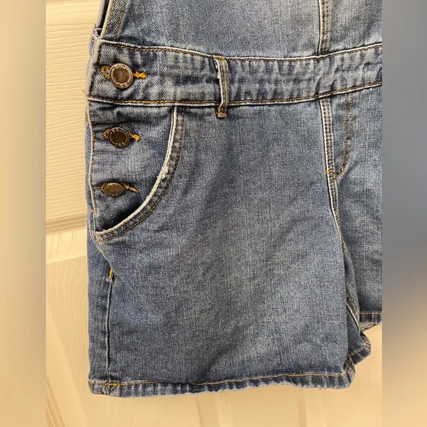 Boom Boom Jeans Women’s Blue Denim Overalls size large - Image 5