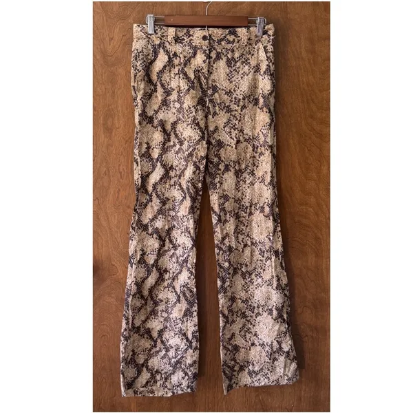 Zara sz S Reptile Printed Flare Wide Leg Pants - Image 4