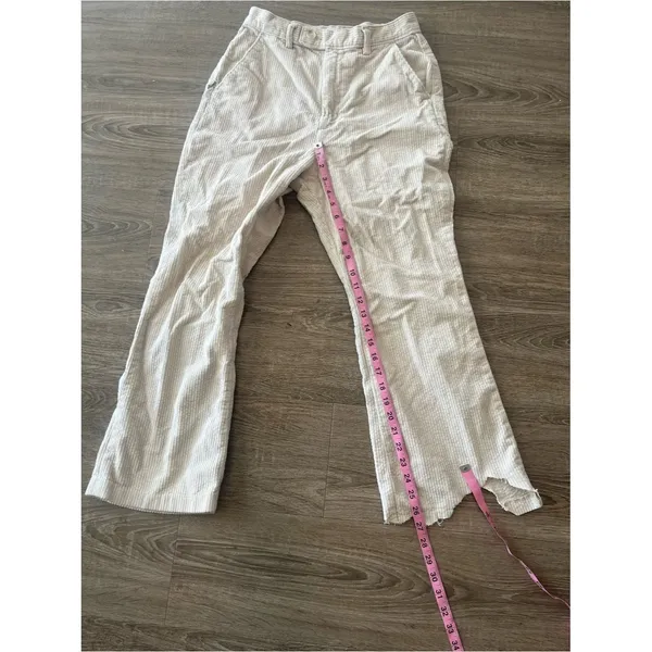 Levi’s Premium Math Club Flare Corduroy Pants Womens Size 29 Cream Y2K Boho - Image 11