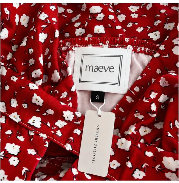 Maeve Coastal Sunset Floral Maxi Dress Resort Vacation Glam Sz S Anthropologie - Image 6