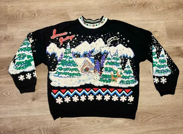 Vintage 90s 1991 Christmas holy grail Crewneck sweater - Image 4