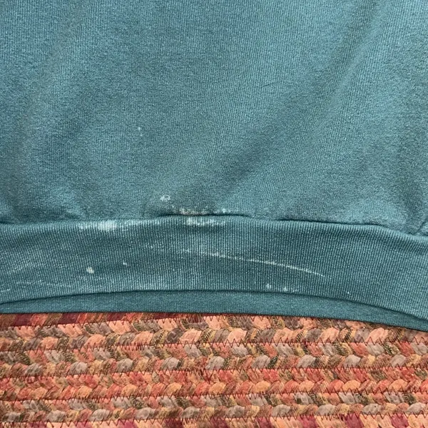 Vtg Fruit Of The Loom Teal Balloon Sweatshirt - Image 4
