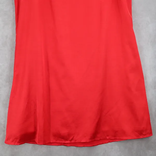 Ashro Red Formal Flare Long Party Satin Chic Vintage Cherry Maxi Skirt Plus‎ 22W - Image 4