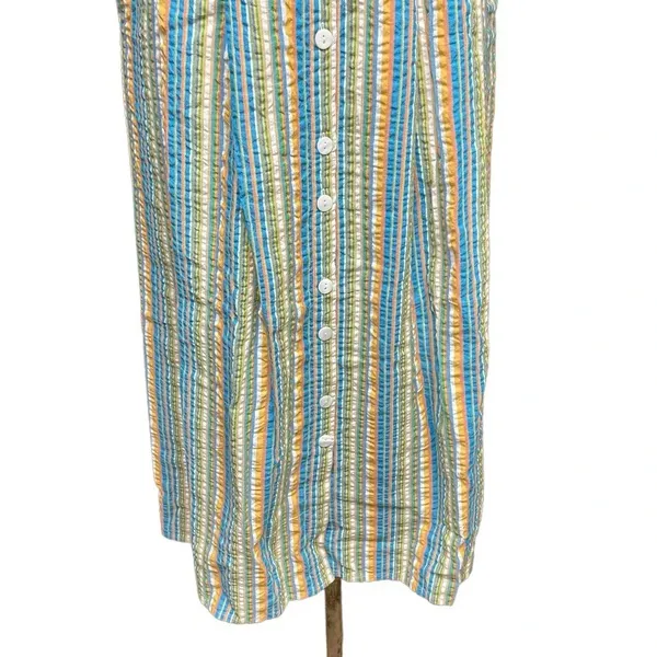 Roller Rabbit Seersucker Lindy Dress Rainbow‎ Stripe Size Medium - Image 7