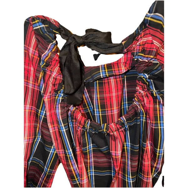 Draper James RSVP Tiered Red And Black Christmas Dress With‎ Bow - Image 7
