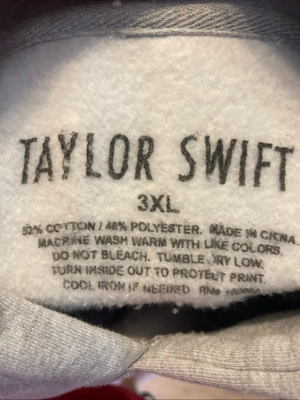 Taylor Swift All Too Well Pullover Hoodie Size 3XL Gray. Red Album. - Image 12