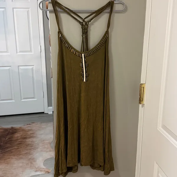 NWT Pol Boho Beaded Mini Dress M - Image 2