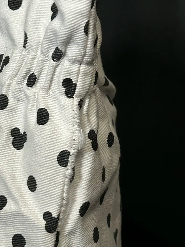 Walt Disney World Disneyland Resort Mickey Mouse Polka Dot White Black Tote Bag - Image 7