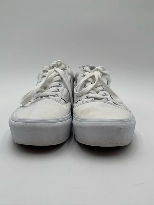 VANS Old Skool Platform White Shoes Women’s Size 7 Unisex Skate Sneakers Casual - Image 5