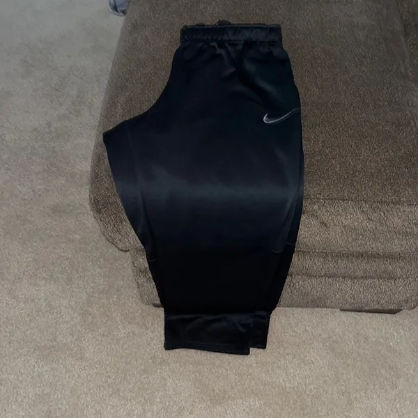 Nike Drifit Black Elastic Waistband w/ Drawstrings Running Warmup Pant- Large - Image 15