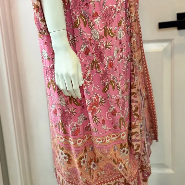 R. Vivimos Floral Pink Kimono Robe Size XL. F47 - Image 6