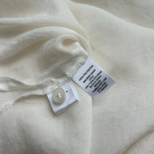 Ann Taylor Loft White Ruffle Button Down Tank Top Size Small - Image 13