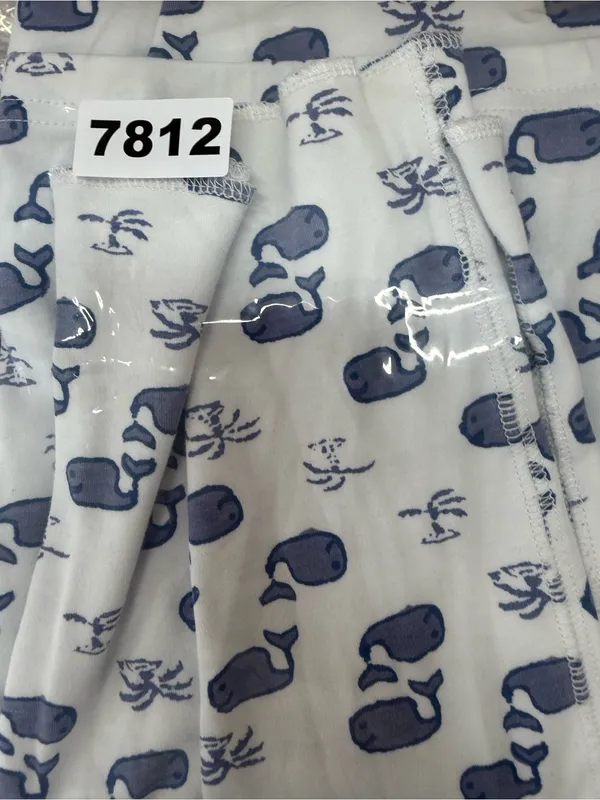 Roller Rabbit Pajama Pants Womens M White Whale Print Pima Cotton Pull On Lounge - Image 4