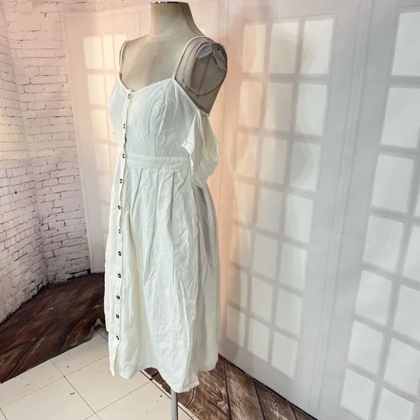 Lulu’s I've Got Love White Off-the-Shoulder Midi Dress size medium - Image 7