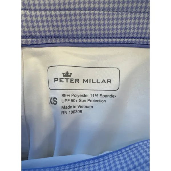Peter Millar Womens XS Golf Skort Blue White Houndstooth Athletic UPF 50+ read - Image 4