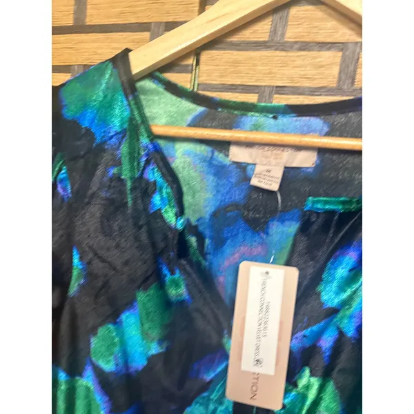 French‎ Connection Blue Velour Dress Size Medium - Image 6