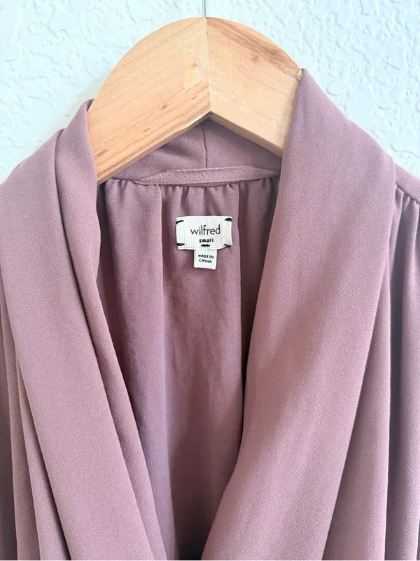 Aritzia Wilfred Sabine Sleeveless V Neck Mini Dress in Mauve Taupe Brown Small S - Image 5