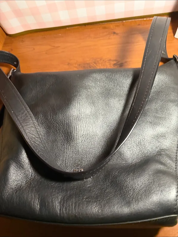 Coach Black Leather Shoulder Hobo Bag - Image 10