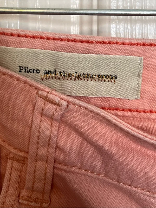 Anthropologie Pilcro Stet Sz 32 Peach Pink Cropped Ankle Jeans - Image 5