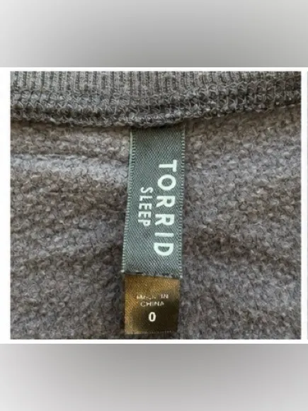 Torrid Sleep Gray Camo Lightning Bolt Pullover Sweatshirt Size 0 (Large 12/14) - Image 3