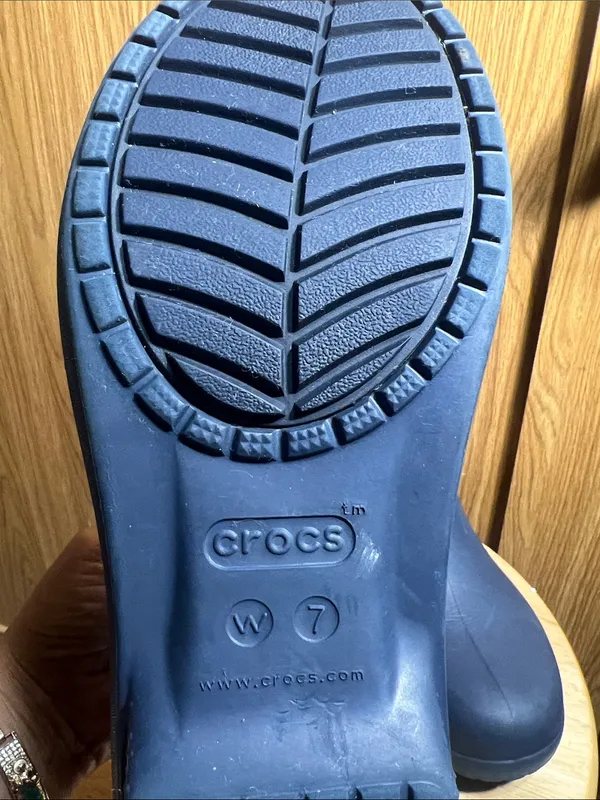 CROCS Navy Chelsea Rain Ankle Booties - Image 7