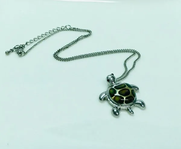 Sea Turtle Charm Necklace Silver - Image 4
