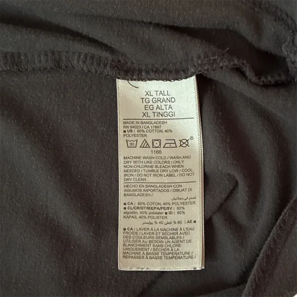 Old Navy Men Short Sleeve Soft Washed T Shirt Size XLarge Tall Gray Pineapple - Image 5