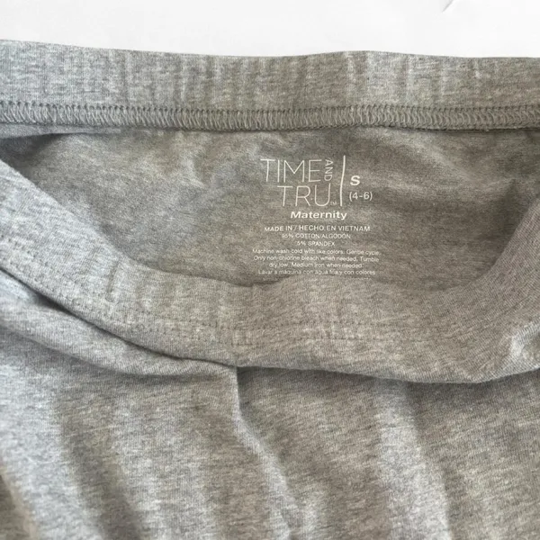 Time and Tru maternity leggings in heather gray Size Small - Image 3