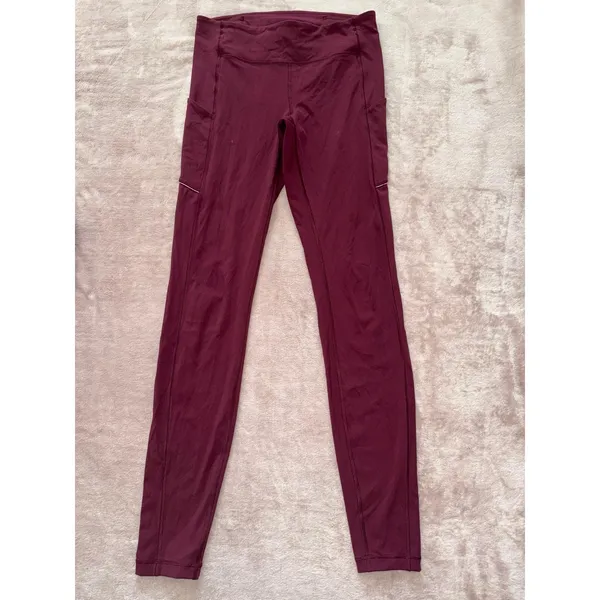 Lululemon Women's Speed Up Tight Red Maroon Full-On Luxtreme Size‎ 8 Tall - Image 5