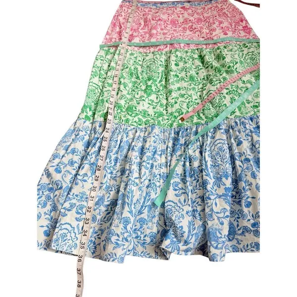 Roller Rabbit aitona carlisa tiered floral maxi skirt Large - Image 2