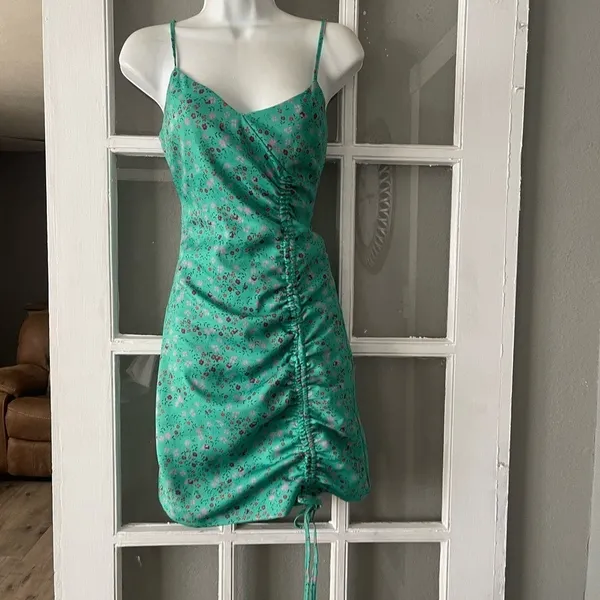 Lovers +‎ Friends Teal Floral Mini Dress - Image 9