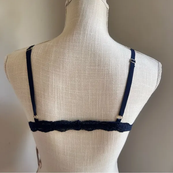 HAH Chi Navy Bralette Size Medium SKU#S2480 Blue - Image 3