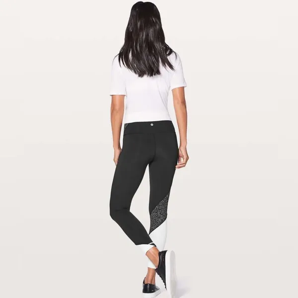 Lululemon Wunder Under Hi-Rise‎ 7/8 Tight in Black White Colorblock - Image 4
