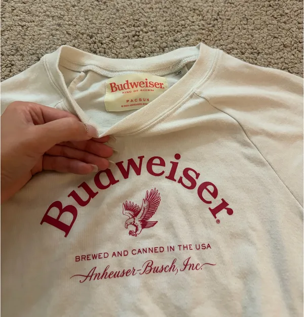Budweiser T-Shirt Cropped PacSun - Image 2