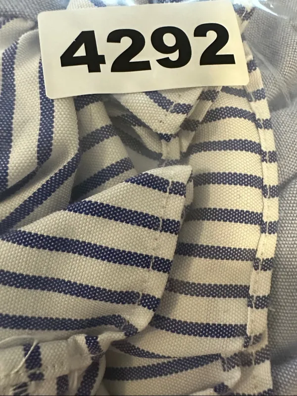 English Factory Light Blue and White Striped Mini Dress Size‎ Medium - Image 6