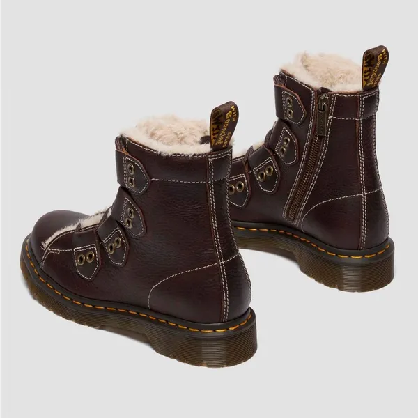 Dr. Martens 1460 Faux Fur Lined Lace-to-toe Leather Boots - Image 3