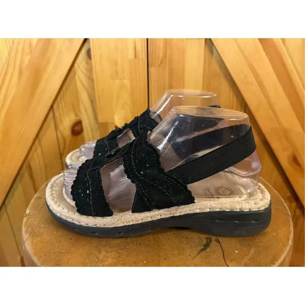 Earth Spirit Sz 7 Woman’s Leather Sandals Gelron 2000 Slingback Beaded Willow - Image 3