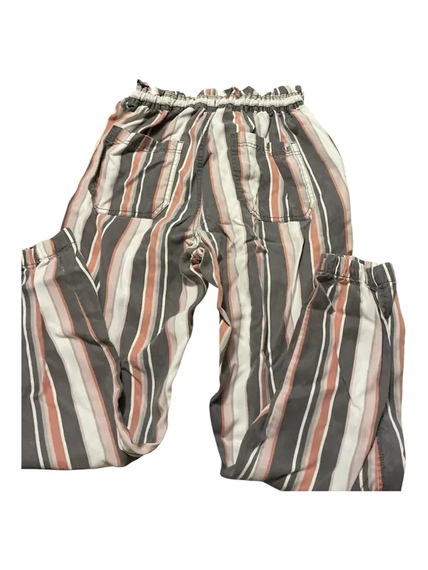 American Eagle Striped Paperbag Waist Joggers Small Cotton Blend - Image 2