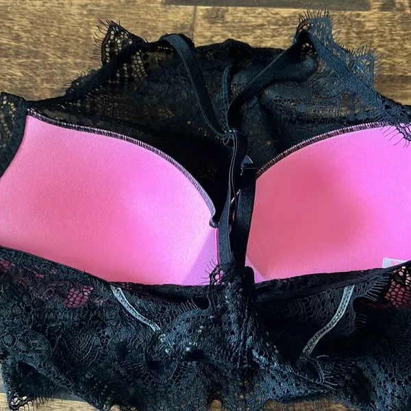 VS PINK High Neck Racerback Underwire Padded Bralette Size Small - Image 5