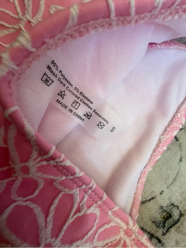 Pink & White Floral Bikini Set - Image 13